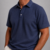Fenwick - leichtes Leinen-Poloshirt – Blau