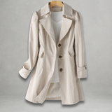 Damen Trenchcoat Mit Reverskragen Und Knöpfen – Khaki