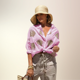 Laura | Trendige Bluse im Ibiza Stil Damen – Rosa