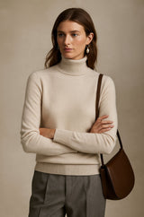 Nina | Damen Kaschmirpullover hochwertig elegant – Beige