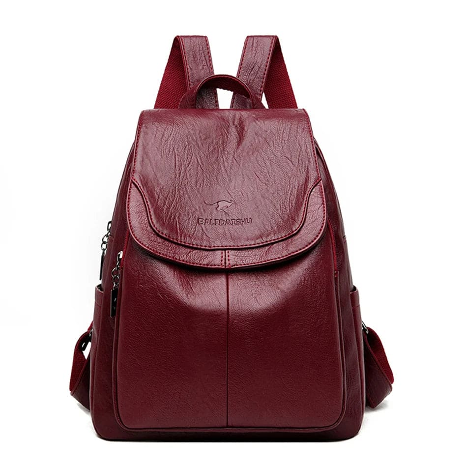 Diebstahlsicherer Lederrucksack