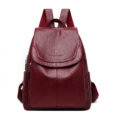 Diebstahlsicherer Lederrucksack