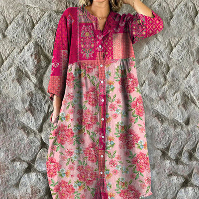 Marel - Vintage Kleid mit Blumenmuster