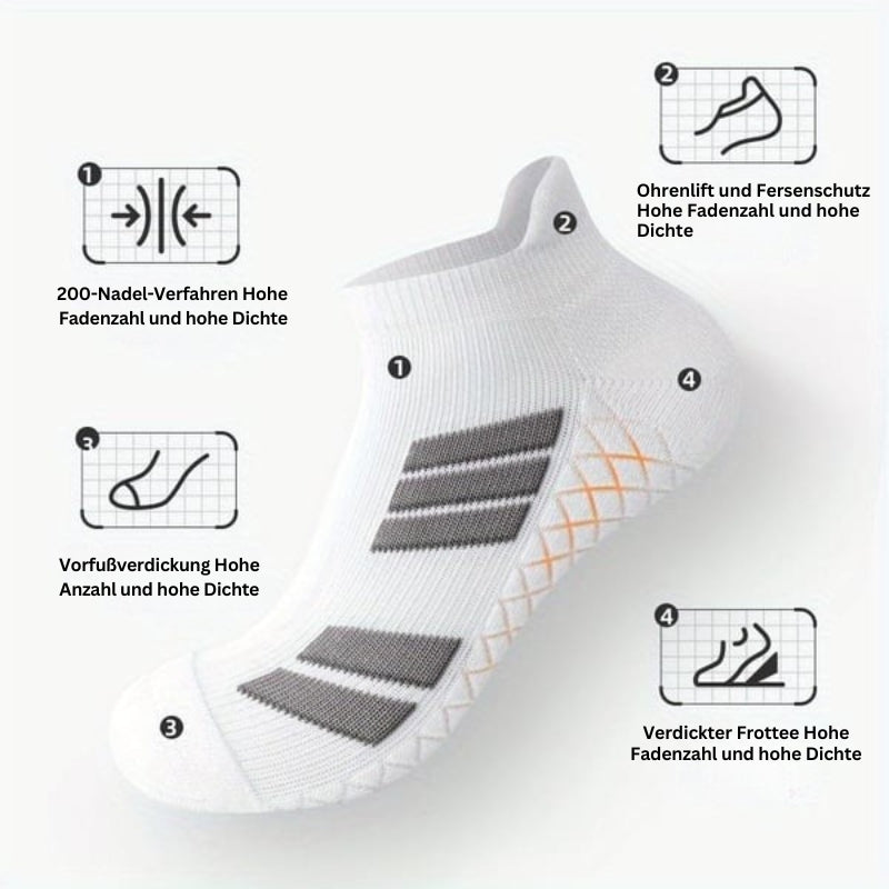 SwiftStep – Atmungsaktiv Rutschfest Streifen Sport Socken