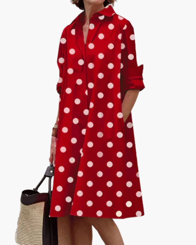 Damen Elegantes Hemdblusen Kleid | Modern