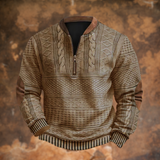 Sven | Herren Klassische Winterjacke mit Reißverschluss und Fellfutter – Khaki