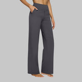 Dehnbare Hose mit weitem Bein für Damen – Grau (Fast ausverkauft)