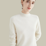Monika | Damen Rollkragenpullover aus Merinowolle für den Winter – Weiß