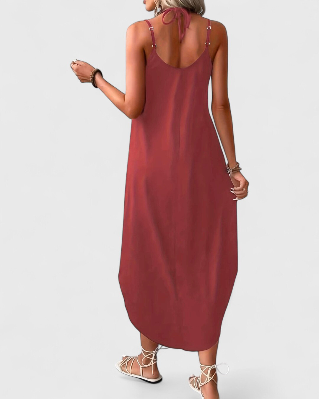 Tracie – Langes Kleid Mit Lose V Ausschnitt