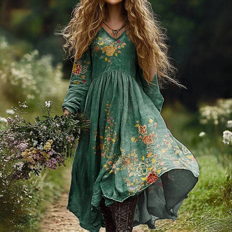 Anna - Kleid mit Blumendruck im Vintage-Stil