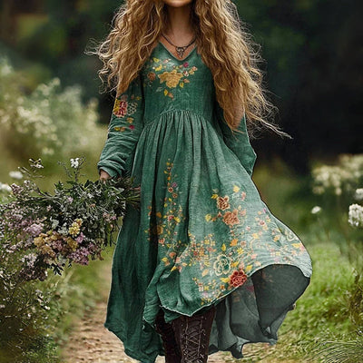 Anna - Kleid mit Blumendruck im Vintage-Stil