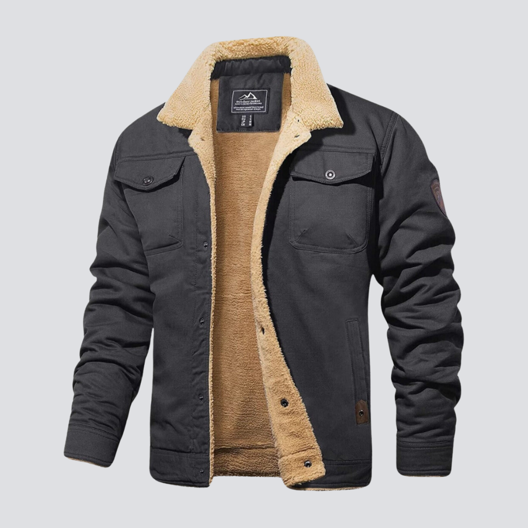 Klassische Utility-Jacke mit kuscheligem Sherpa-Futter für Männer