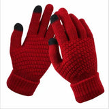 Eive | Gestrickte Handschuhe mit Touchscreen – Rot