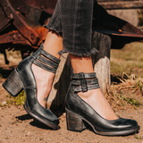 Damen Riemchenschuhe mit hohem Absatz – Schwarz