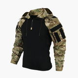 Combat Reißverschluss Kapuzenjacke – Tarnfarbe