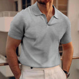 Ollie - Lässiges Waffel-Poloshirt für Herren – Grau