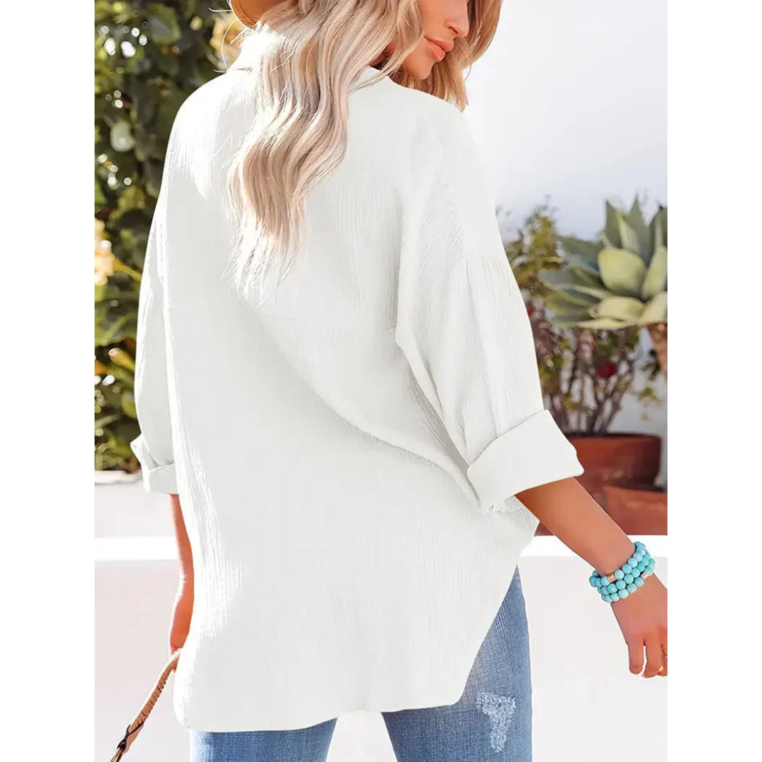 Langärmliges Freizeithemd Für Damen | Button Down
