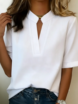 Emilia | Elegante Damenbluse im Stil – Weiß