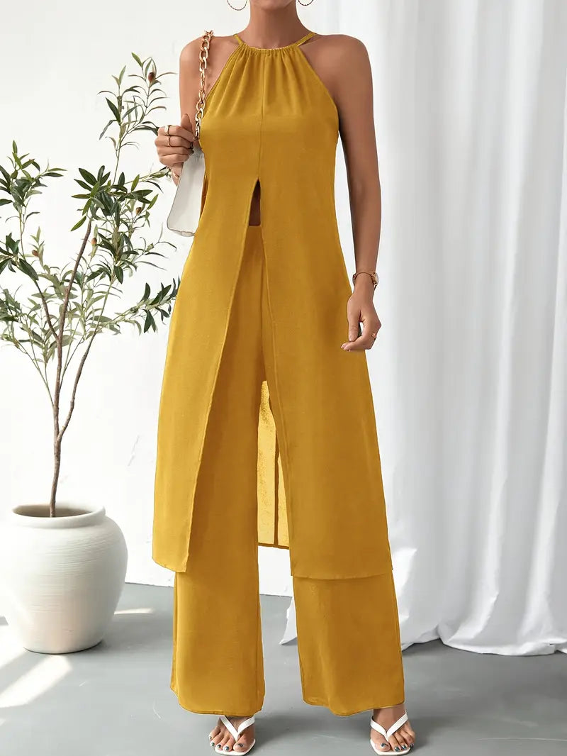 Eirini - Eleganter ärmelloser Zweiteiliger Satz