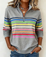 Hannah | Moderner Damen Sweatshirtstil elegant geschnitten – Grau