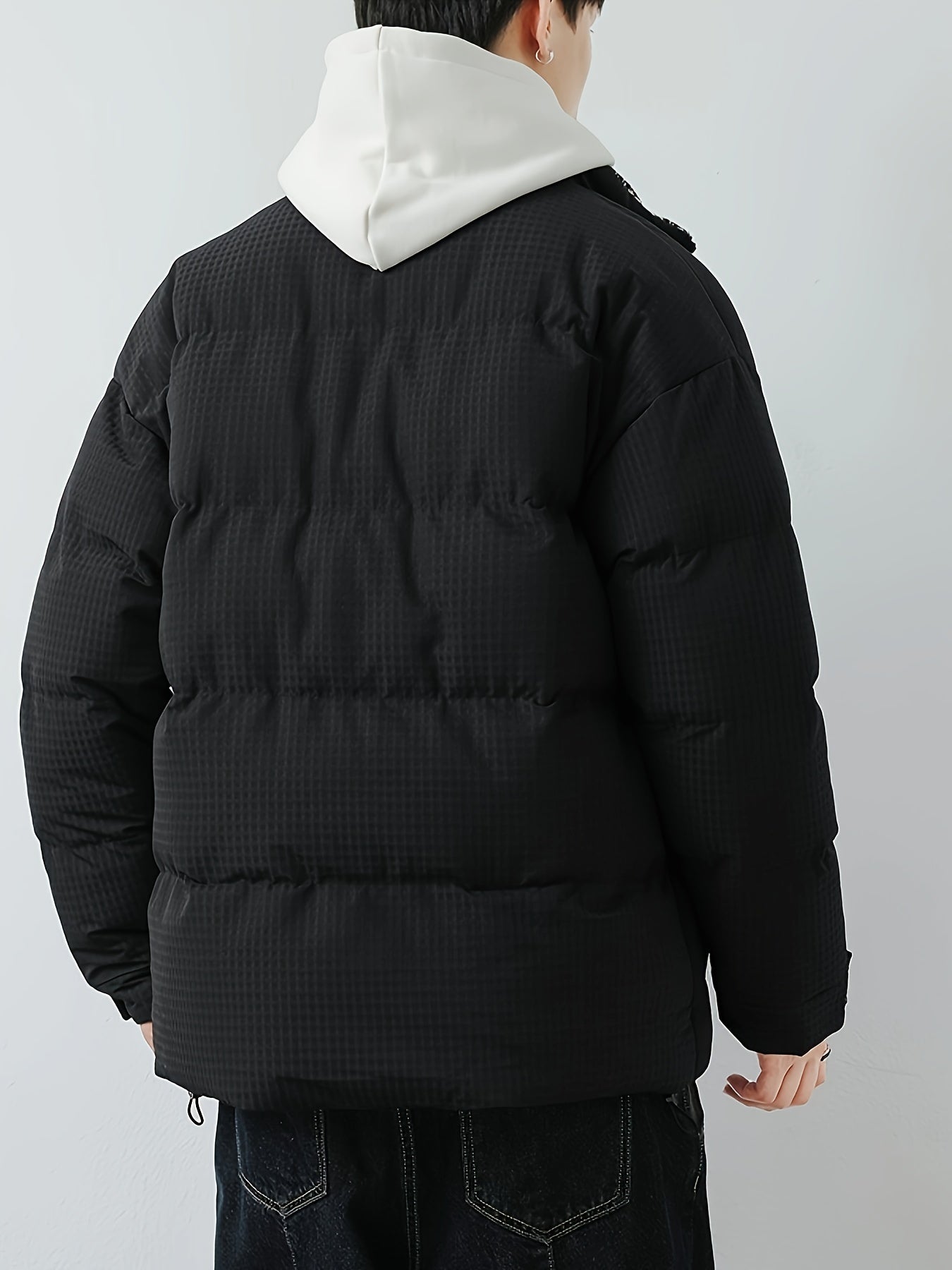 Lässiger Stylischer Kunstdaunen-Wintermantel mit Bandkragen für Herren | Ideal für den Winter