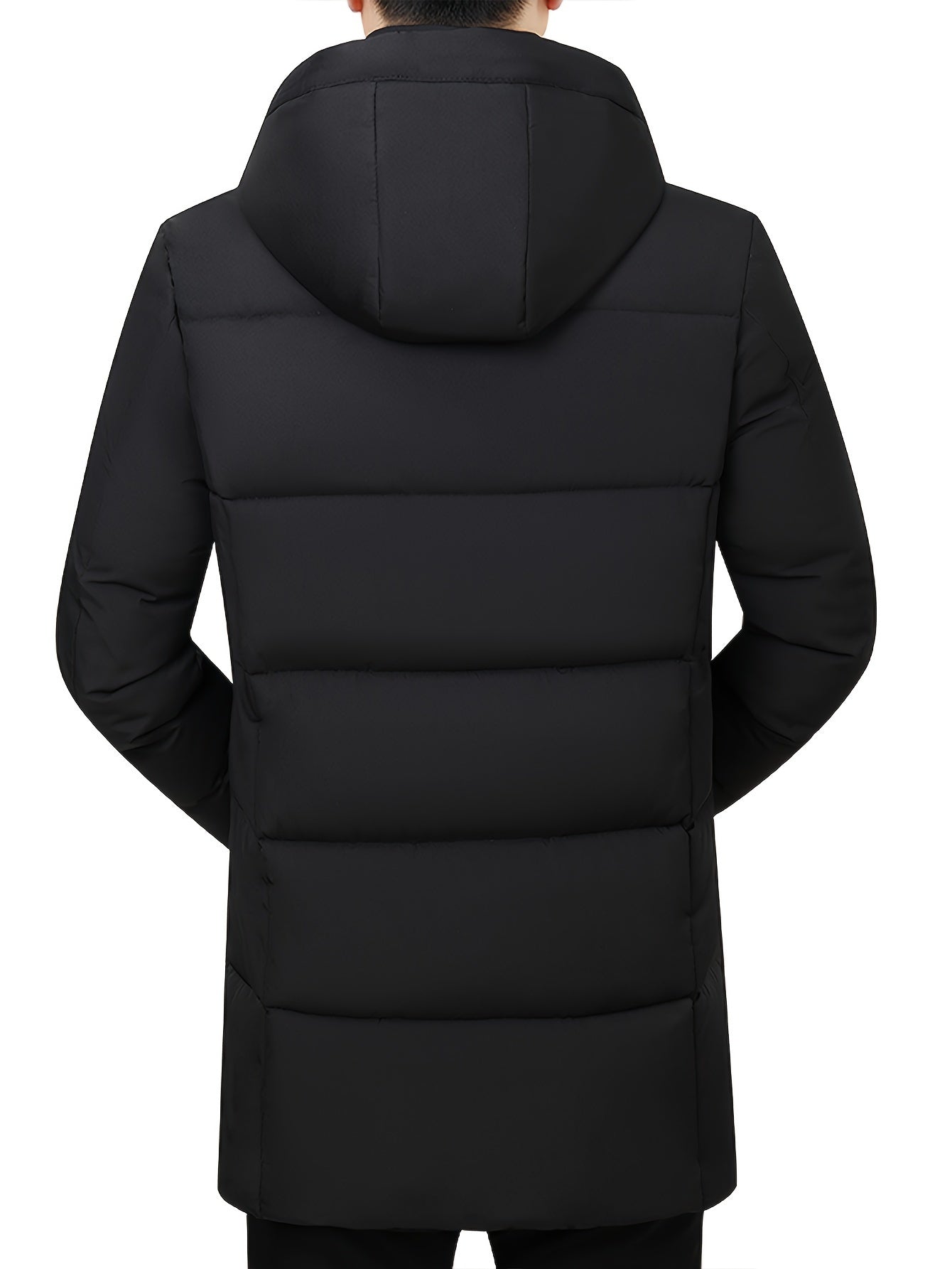 Casual Puffer Wintermantel mit Fleece-Futter und Reissverschluss-Tasche für Herren | Ideal für den Winter