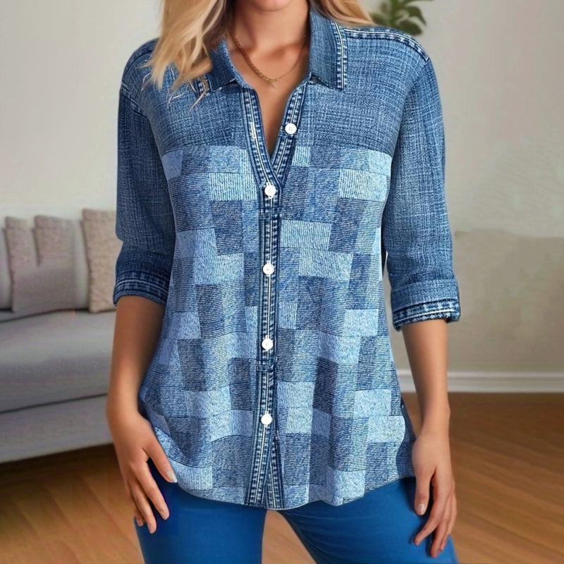 Bryon® | Vintage karierte Bluse