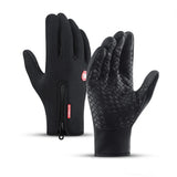 Wintersporthandschuhe mit rutschfestem Design – Schwarz 2