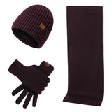 Tough Winter Set mit Mütze, Schal und Handschuhen – Bordeaux