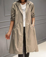 Isabella | Elegante Und Wasserdichte Jacke in A-Linie – Khaki