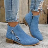 Mia - Stiefel mit Reißverschluss – Blau