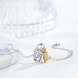 LADY | ARMBAND MIT HUNDESYMBOL – Silber und Gold