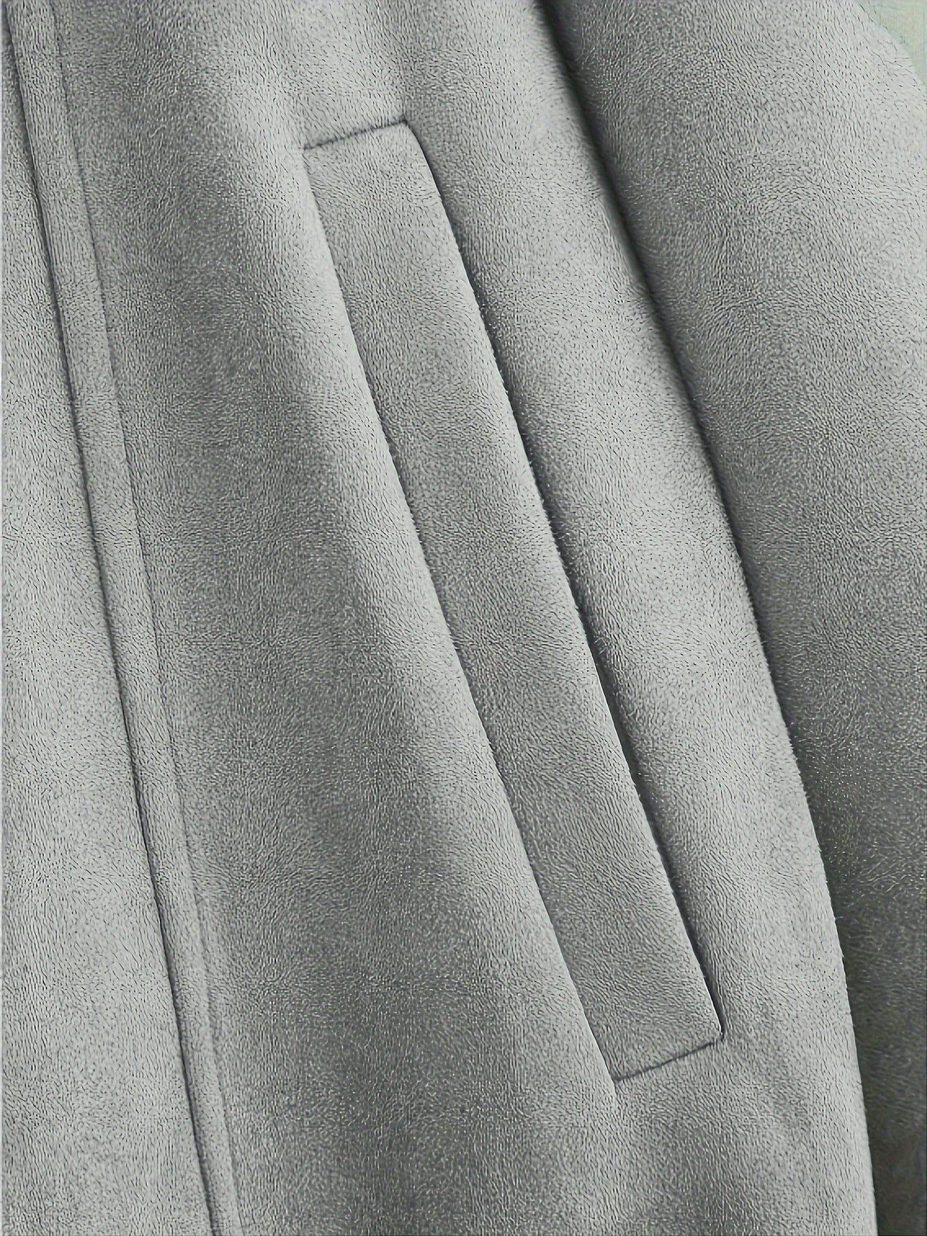 Stilvolle einfarbige warme Fleece-gedruckte Winterjacke für Herren | Ideal für den Winter