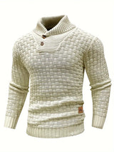 Nevan - Strukturierter Strickpullover – Beige