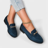 NELE | MOKASSINS AUS FLANELL – Marine