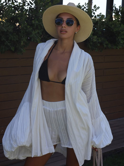 Patrizia - Baumwolle Flared Sleeve Kimono Lang für Frauen