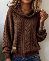 Mia | Moderner Strickpullover für Damen in Uni – Braun