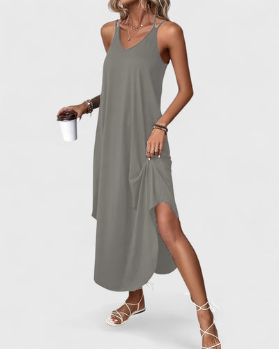 Tracie – Langes Kleid Mit Lose V Ausschnitt