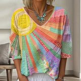 Genevielle - strukturierte Boho-Bluse – Gelb