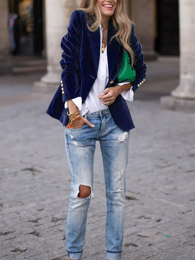 JULISSA | ELEGANTER VELVET BLAZER