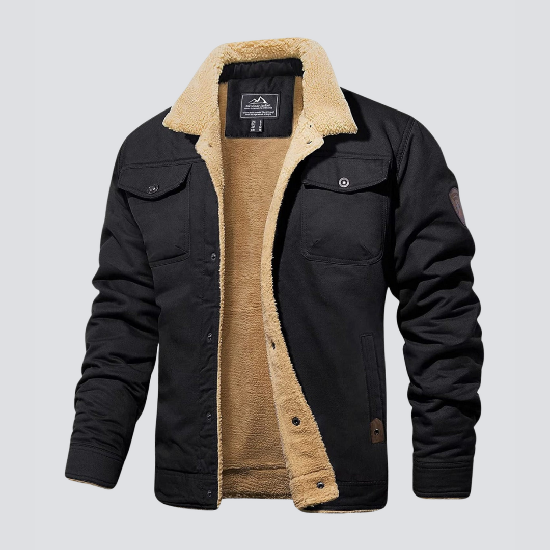 Klassische Utility-Jacke mit kuscheligem Sherpa-Futter für Männer