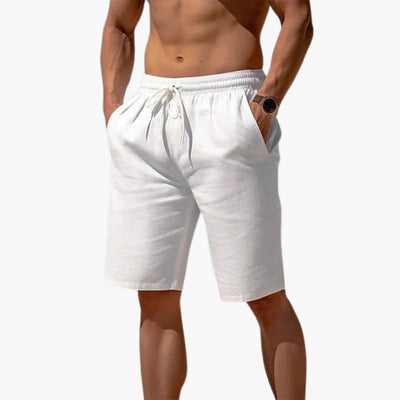 Herren Leinen Shorts mit Kordelzug für den Sommer