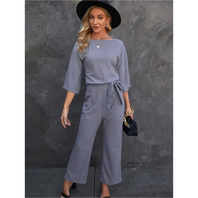 Schickes Jumpsuit Mit Weitem Bein Für Damen | Langarm