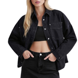 Celina | Elegante Jacke im entspannten Vintage-Stil – Black