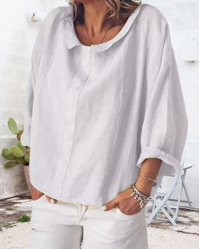 Naddie - Locker sitzendes Hemd in einfarbigen Farben