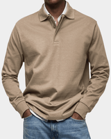 Frank | Herren Frühlings Polohemd Langarm – Polo Langarm Herren Frühling 2026 – Khaki