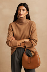 Lara | Feiner Kaschmirpullover für Damen jeden Tag – Khaki