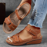 Orthopädische Damensandalen mit Fußbett – Terra Braun