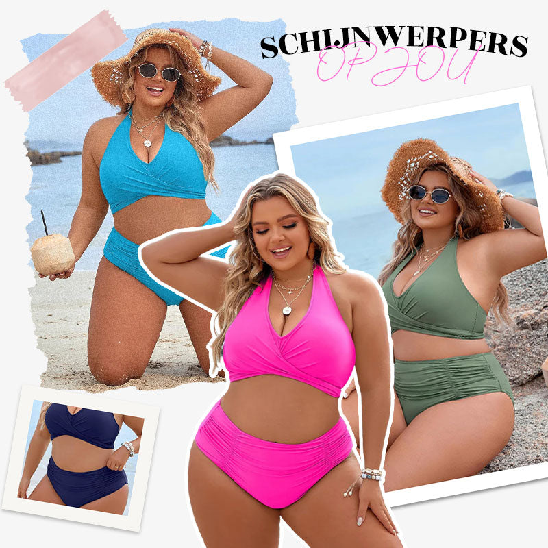 Karla Bauchkontrolle Badeanzüge Bescheidene Bikini-Sets mit hoher Taille