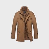 ANDRE | KLASSISCHER WOLLMANTEL IM PEACOAT-STIL – Kamel